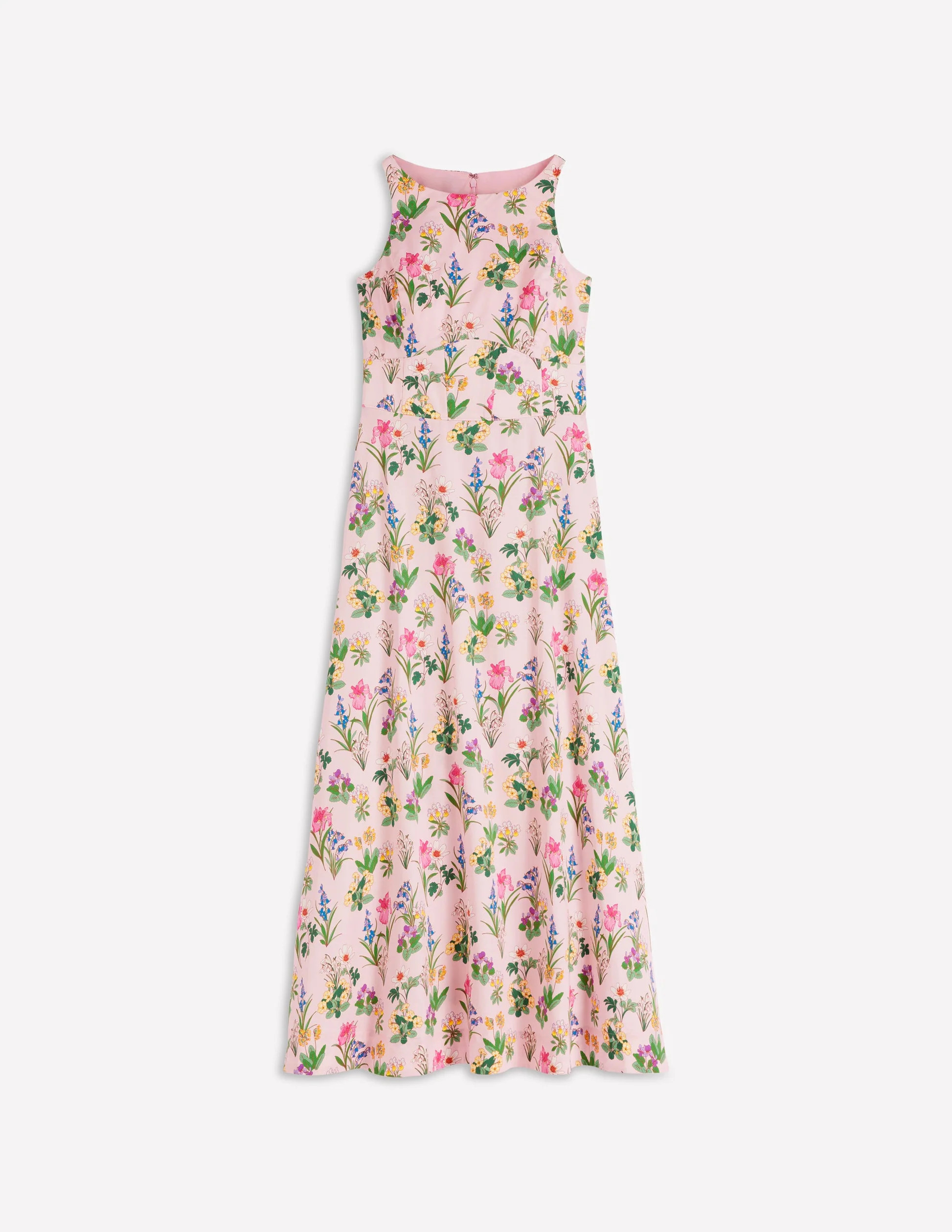 Silvia Boned Bodice Maxi Dress-French Pink, Delicate Blossom | Boden (US)