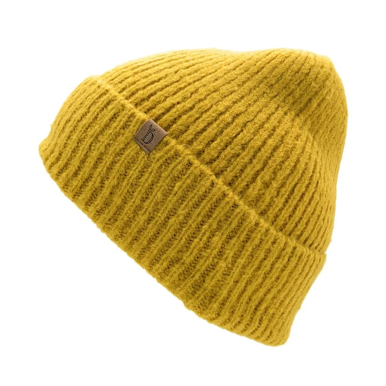 Empire Cove Womens Ribbed Knit Cuff Beanie Mustard | Walmart (US)
