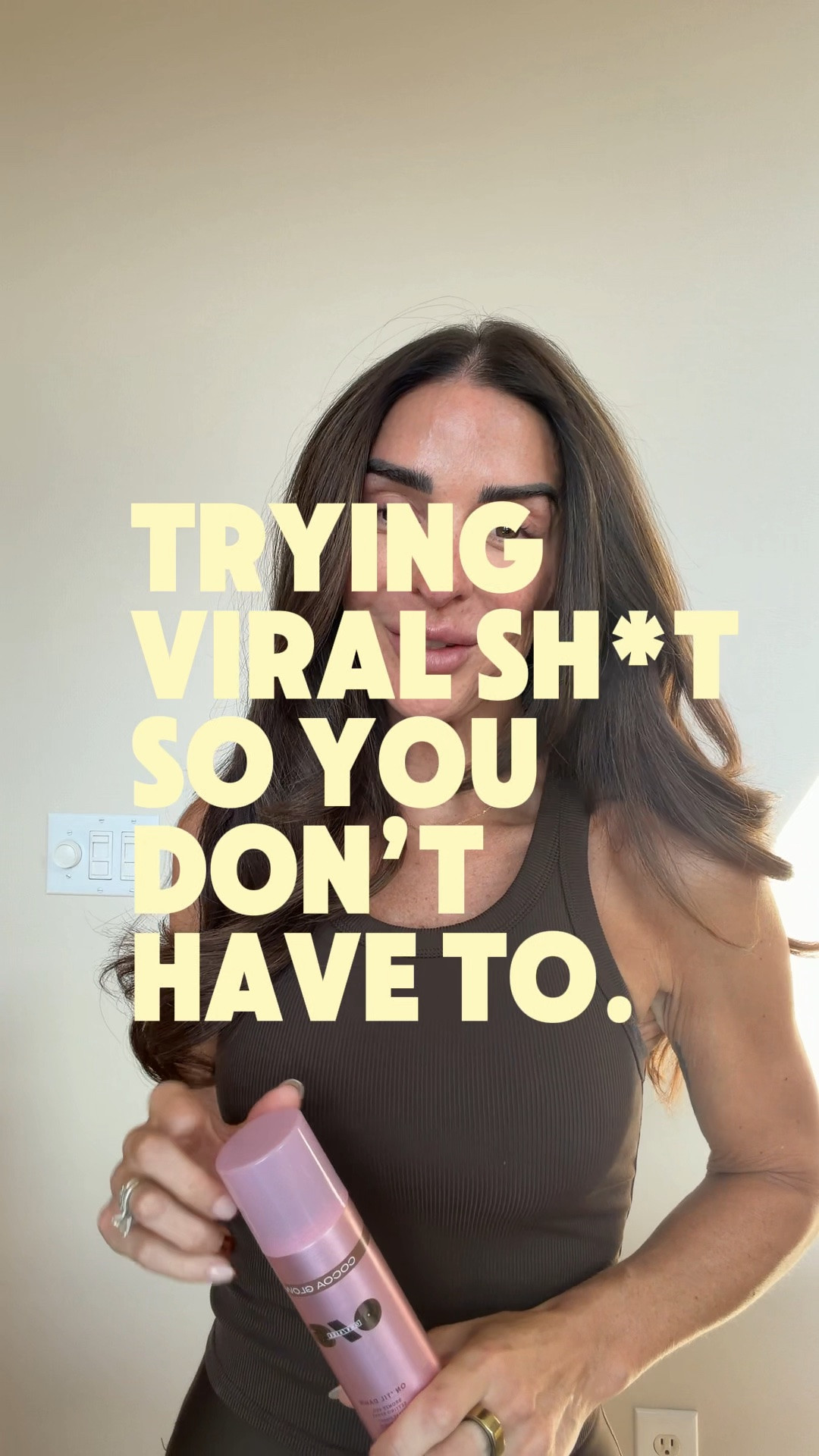 Trying viral shit so you don’t have to. On 'Til Dawn Bronze Veil Waterproof Setting Spray. It’s a yes for me.