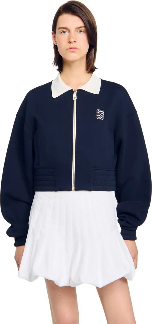 Cropped two-tone sweatshirt | Nordstrom