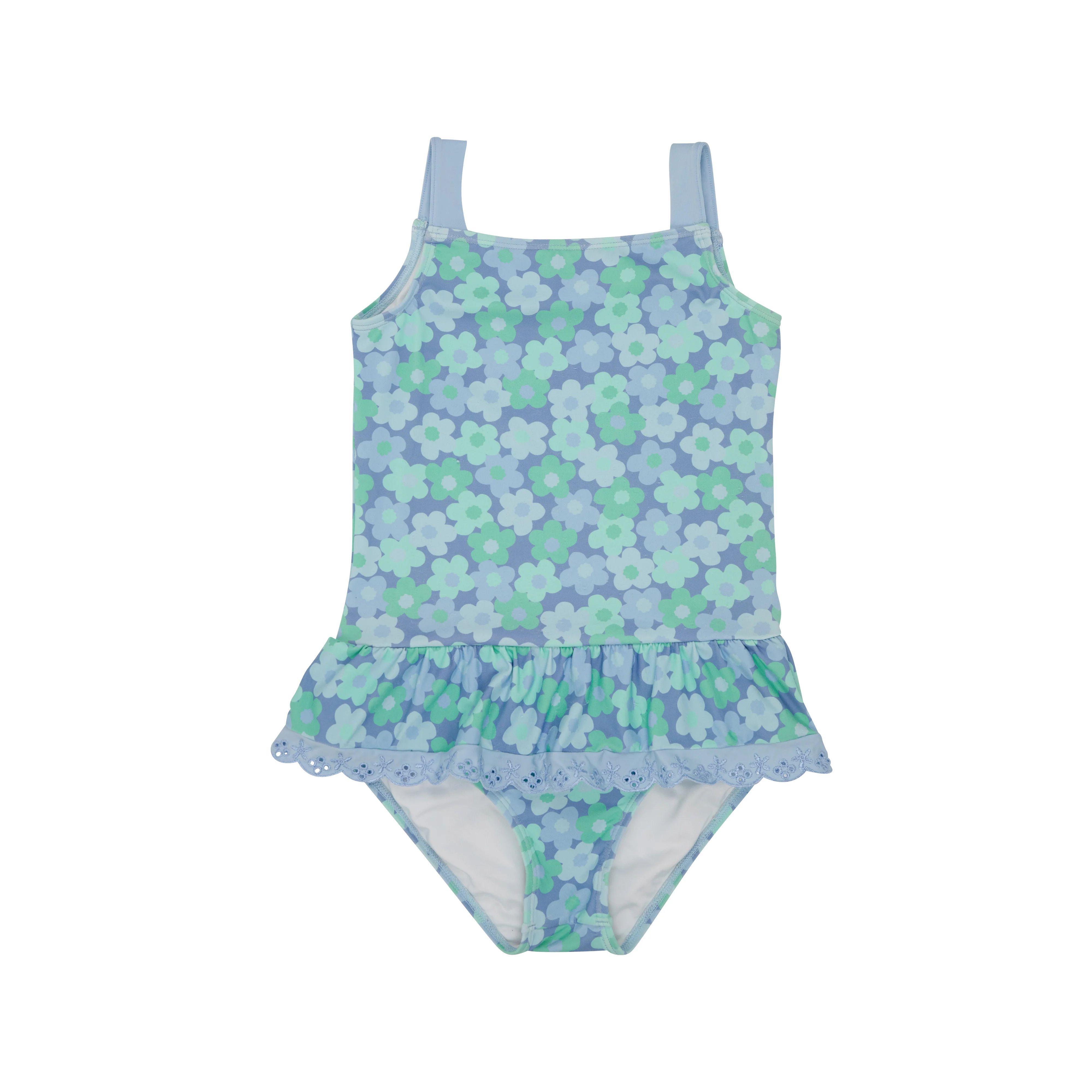 Grace Bay Bathing Suit - Naples Grand Garden with Beale Street Blue | The Beaufort Bonnet Company