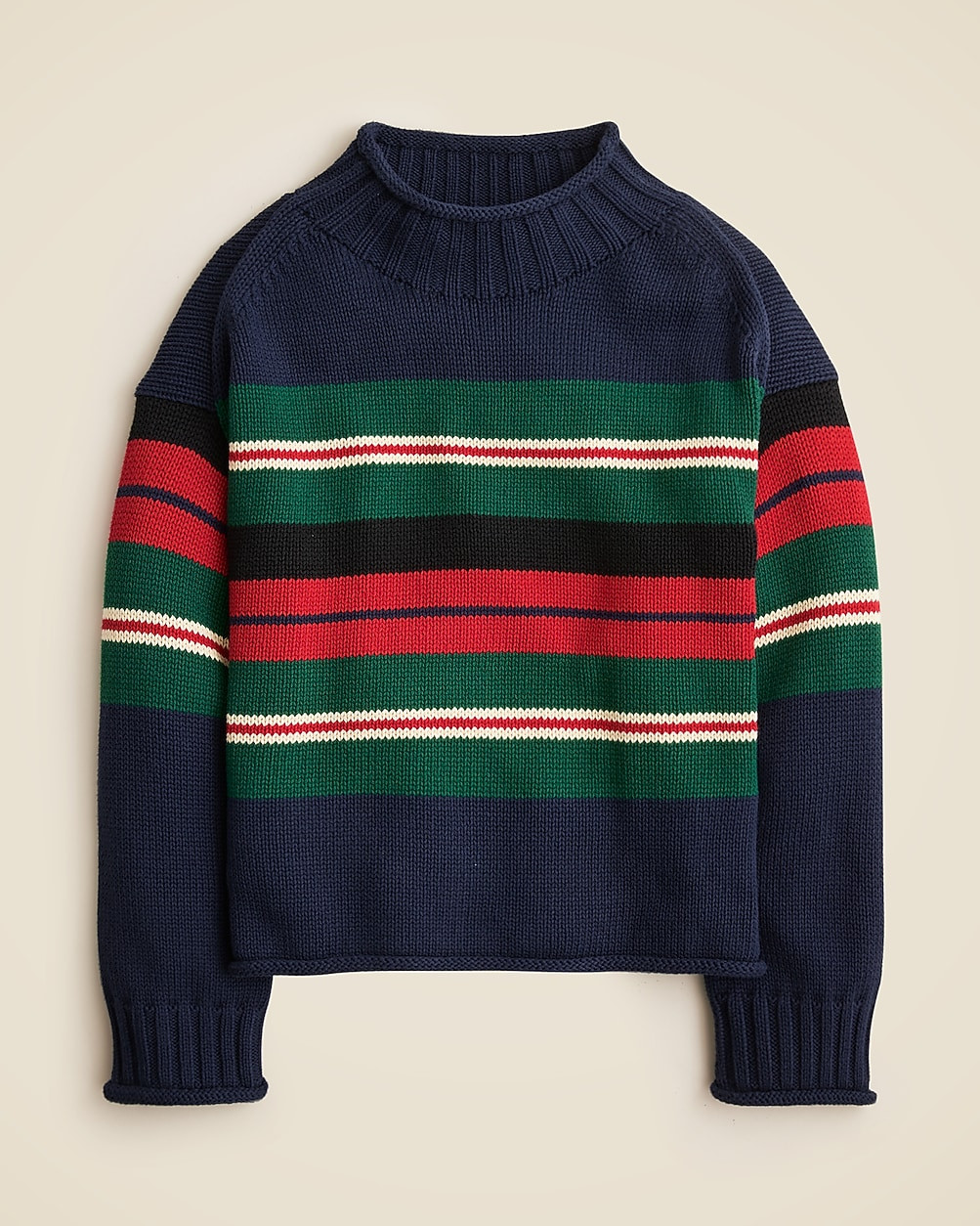 2025 Rollneck™ sweater in rugby stripe | J. Crew US