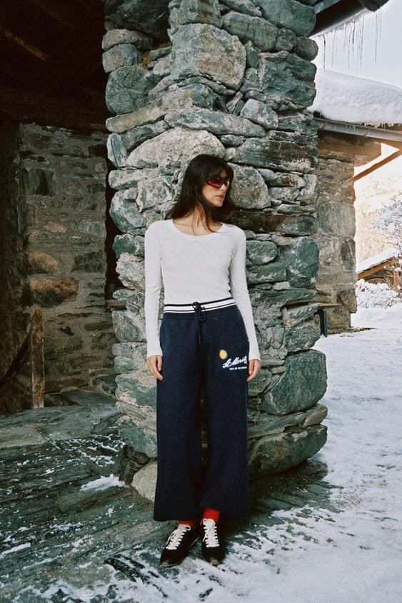 LONG SLEEVE RIBBED T-SHIRT | Zara UK