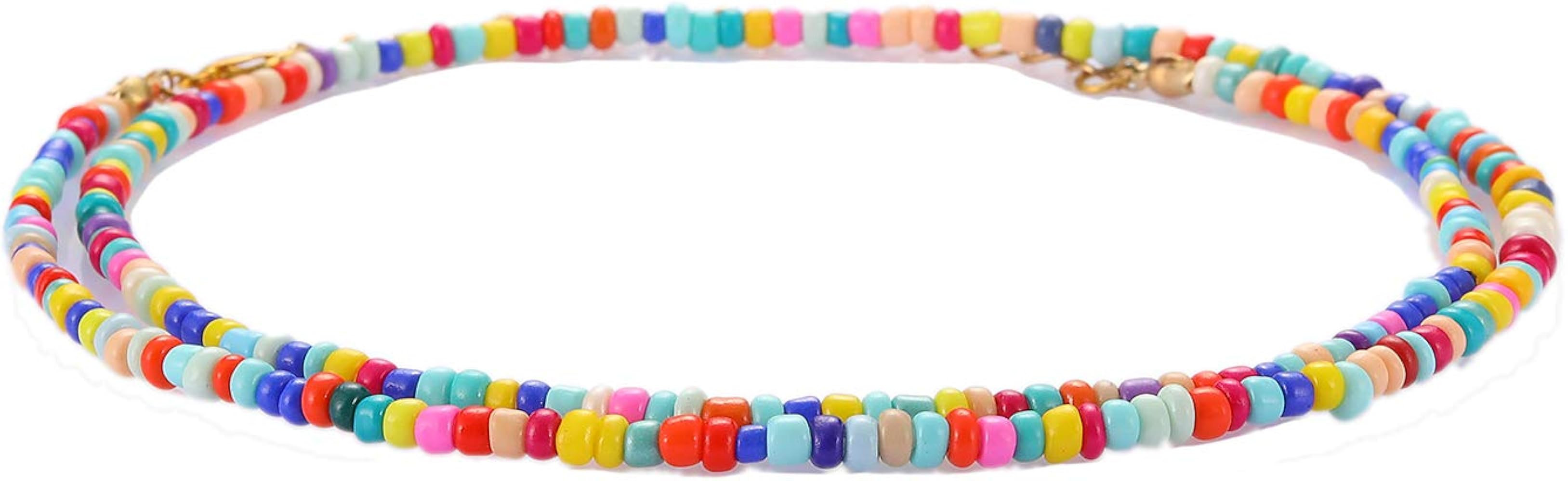 Starain Small Bead Anklets for Women Beach Foot Ankle Bracelet Cute Colorful Boho Beaded Anklets ... | Amazon (US)