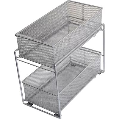 Kaan 2 Tier Mesh Roll Out Cabinet Organizer Drawer Rebrilliant | Wayfair North America
