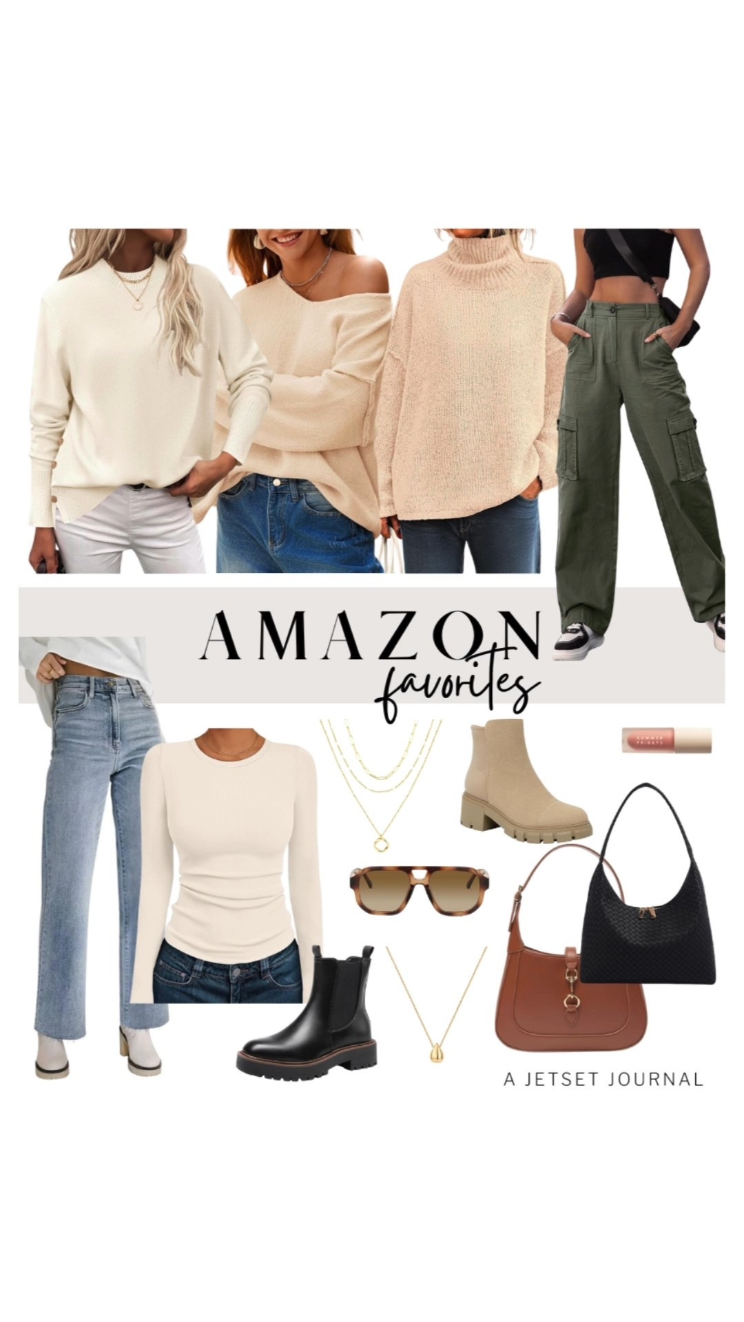 Found some Amazon favorites you might want to add to your list!
pullover top, chunky sweater, combat trousers, leather hobo bag, layered gold necklace, fall sweaters, wardrobe refresh, amazon fashion, top picks, transitional look, affordable style, amazon finds, cute tops, neutral top, fall style, outfit idea

#LTKSeasonal #LTKStyleTip #LTKU