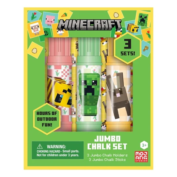 Minecraft Easter Jumbo Chalk Set, Includes 3 Chalk Holders, Gift, Party Favors | Walmart (US)