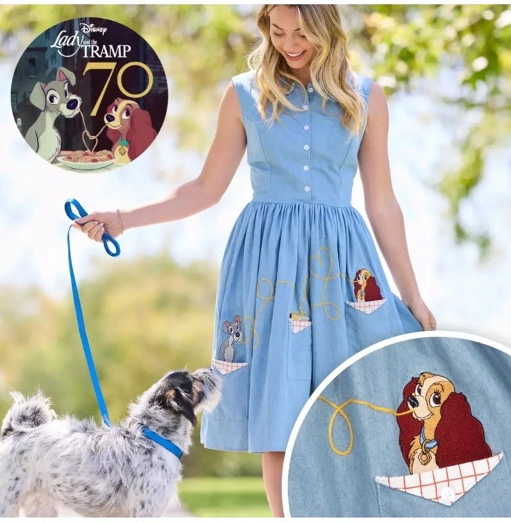 Disney Lady and the Tramp 70th Anniversary Belle Notte Chambray Dress 3X NWT | eBay US