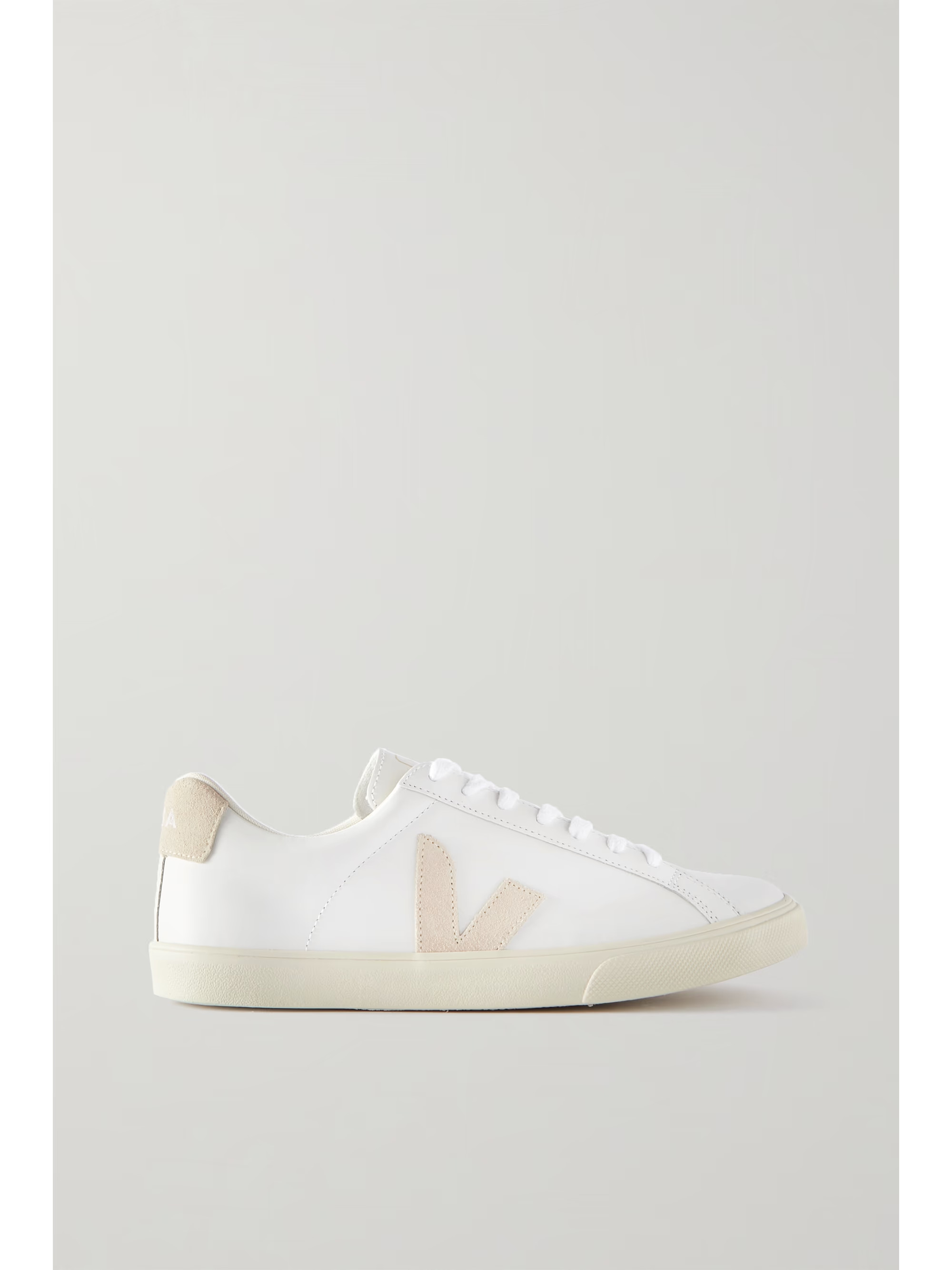 White + NET SUSTAIN Esplar leather and suede sneakers | VEJA | NET-A-PORTER | NET-A-PORTER (US)