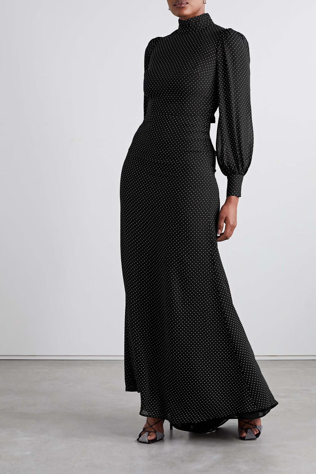 Midleton open-back polka-dot chiffon maxi dress | The Outnet (APAC)