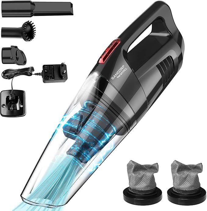 Handheld Vacuum Cordless Whall, Hand Vacuum Cordless 8500PA Suction, Car Hand Vacuum with LED Lig... | Amazon (US)