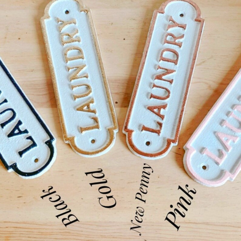 Laundry Sign, Cast Iron Sign, Cast Iron Laundry Sign, Laundry Door Plaque, Laundry Wall Plaque, G... | Etsy (US)