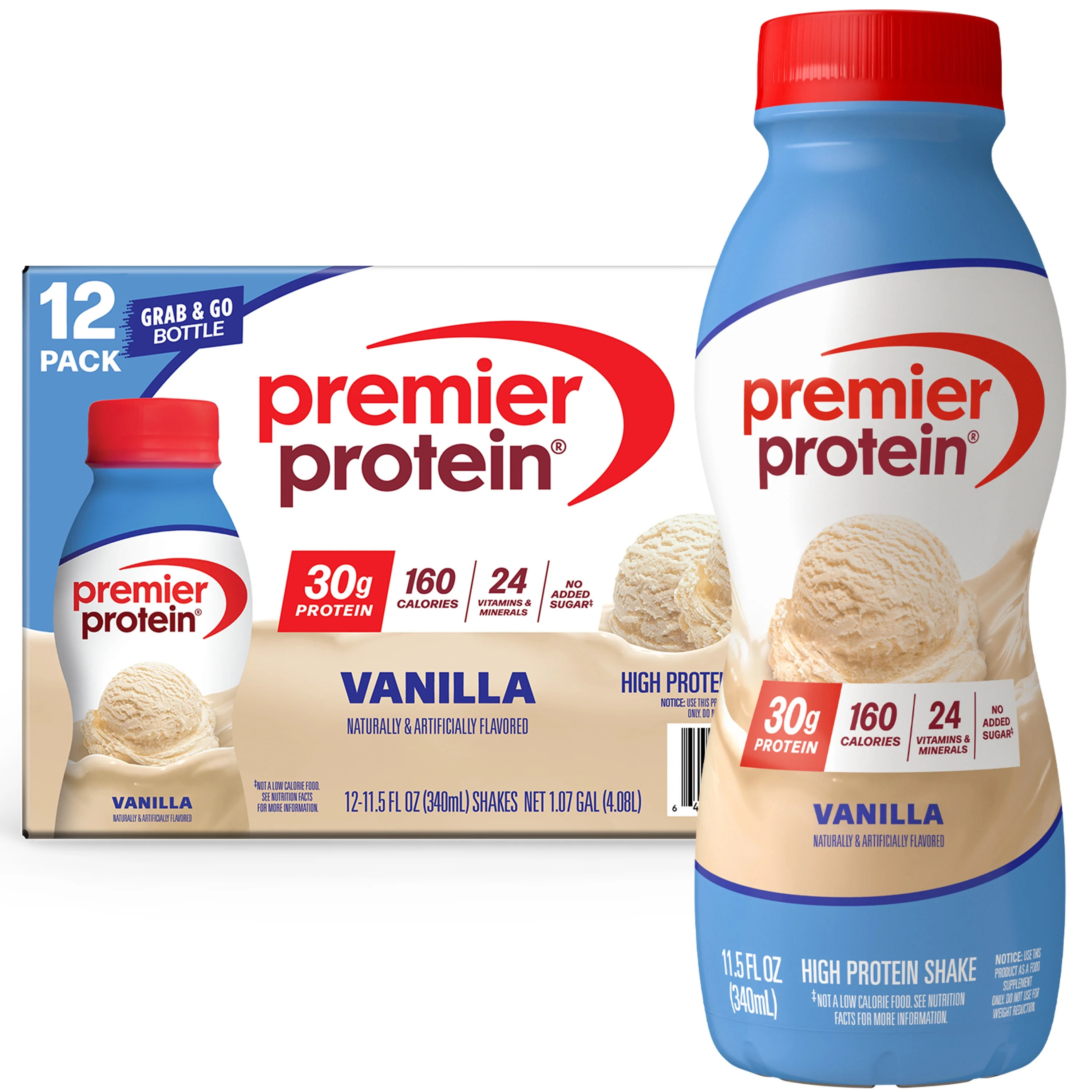 Premier Protein Shake, Vanilla, 30g Protein, 11.5 fl oz, 12 Ct | Walmart (US)