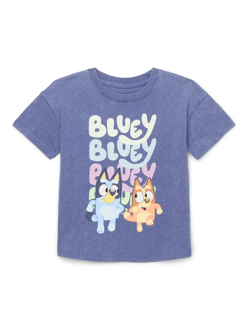 Bluey Toddler Short Sleeve Crewneck Tee, Sizes 12M-5T - Walmart.com | Walmart (US)