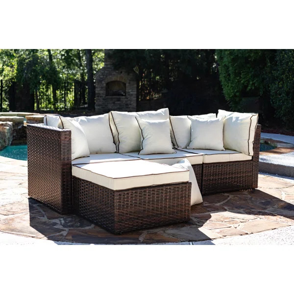Burruss Patio Sectional with Cushions | Wayfair North America