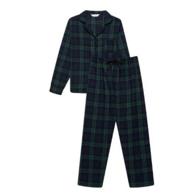 Children’s Flannell Cotton Trouser PJ- Heritage Green Plaid | The NAP Co