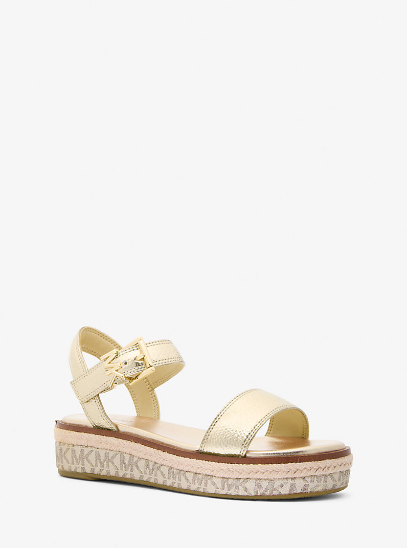 Richie Metallic Platform Espadrille Sandal | Michael Kors US