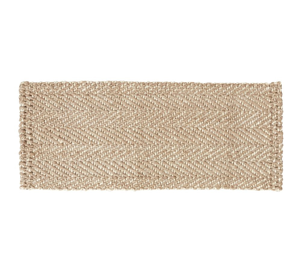 Herringbone Natural Fiber Doormat, 24 x 57&amp;quot;, Natural | Pottery Barn (US)