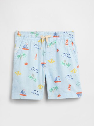 babyGap Pull-On Linen-Blend Shorts | Gap Factory