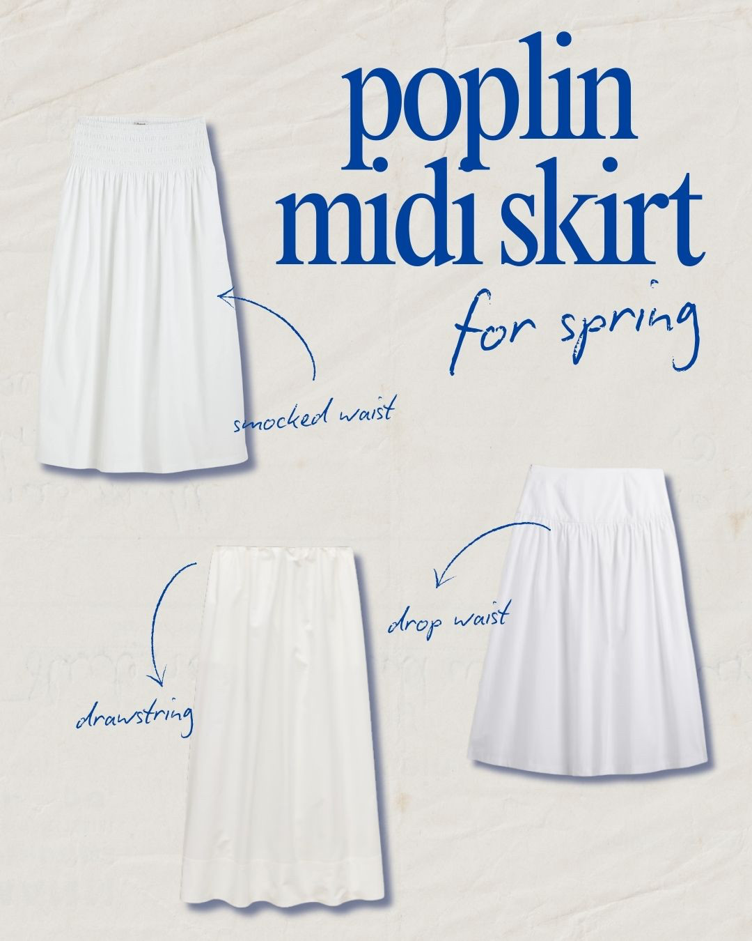 I love a poplin maxi skirt for spring and I've linked my favorites below! The Gap and Quince versions are under $100! 

 