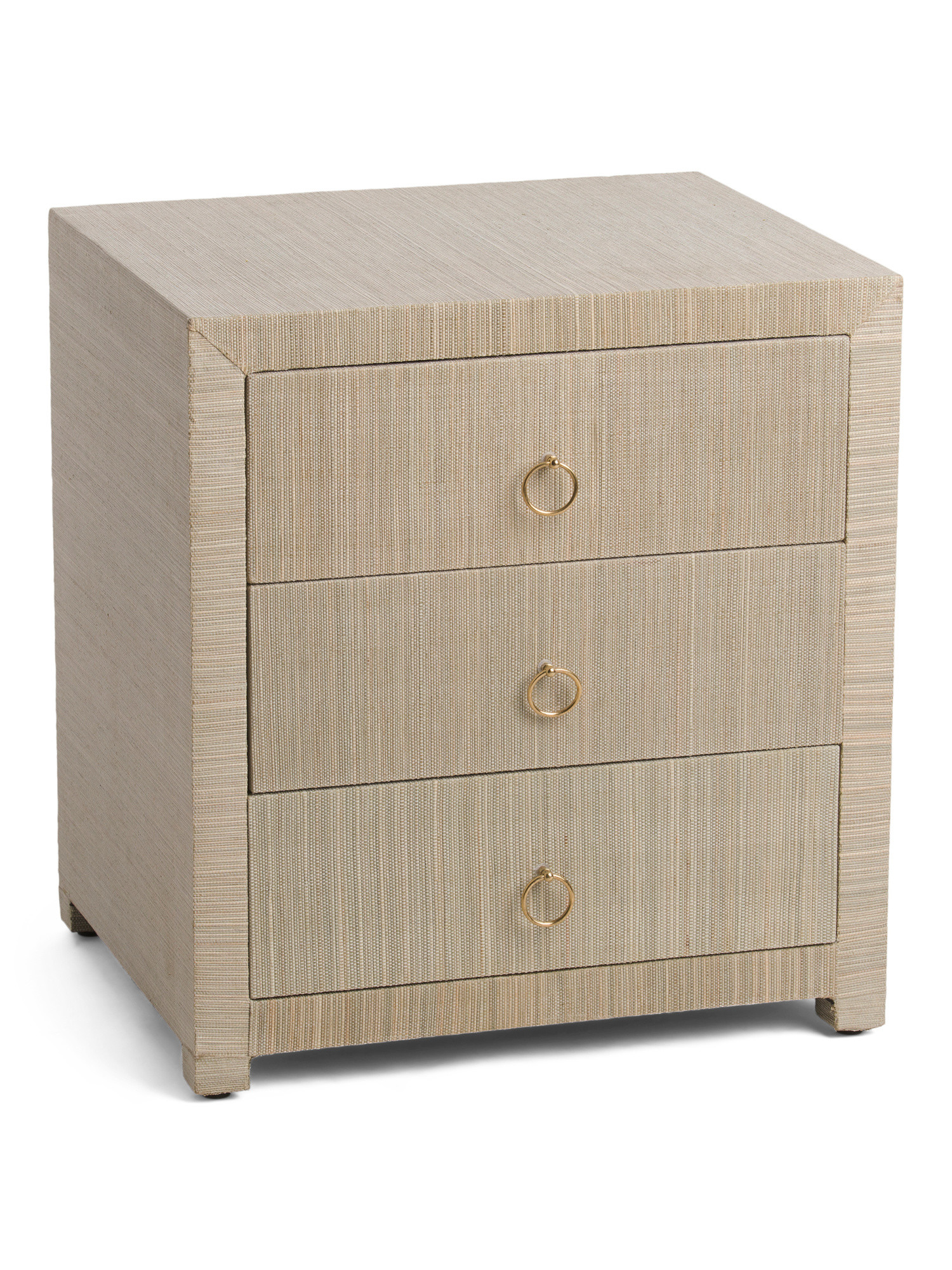 3 Chest Of Drawers Raffia Woven Nightstand | TJ Maxx