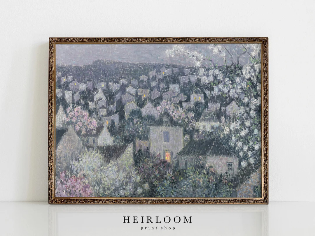 Vintage Summer Landscape | Nursery Girl Prints | Spring Evening | Etsy (CAD)