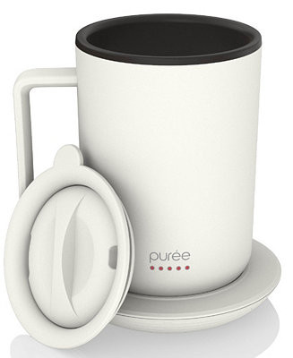 Puree Warming Coffee Mug, 12 oz. Stainless Steel Coffee Mug with Mug Warmer Coaster and Lid | Macy's