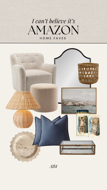 Amazon Home finds + faves!

upholstered ottoman, linen ottoman, vintage match box, vintage look for less, rattan lamp, boucle chair, luxe or less, win key candle, art print, boat art print, box, metal box, scalloped decor, travertine tray, amazon home, amazon deals, amazon finds, budget friendly home, mirror 

#LTKFindsUnder100 #LTKHome