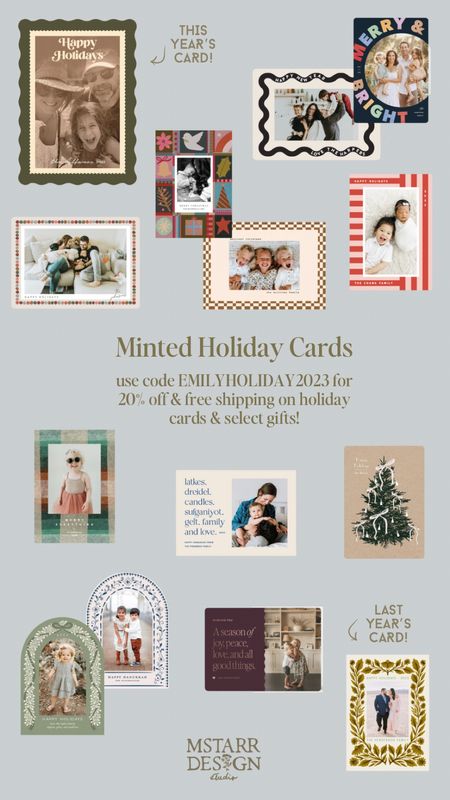 My top holiday card picks from Minted. Use code EMILYHOLIDAY2023 for 20% off & free shipping on holiday cards & select gifts! 

#LTKHoliday #LTKSeasonal