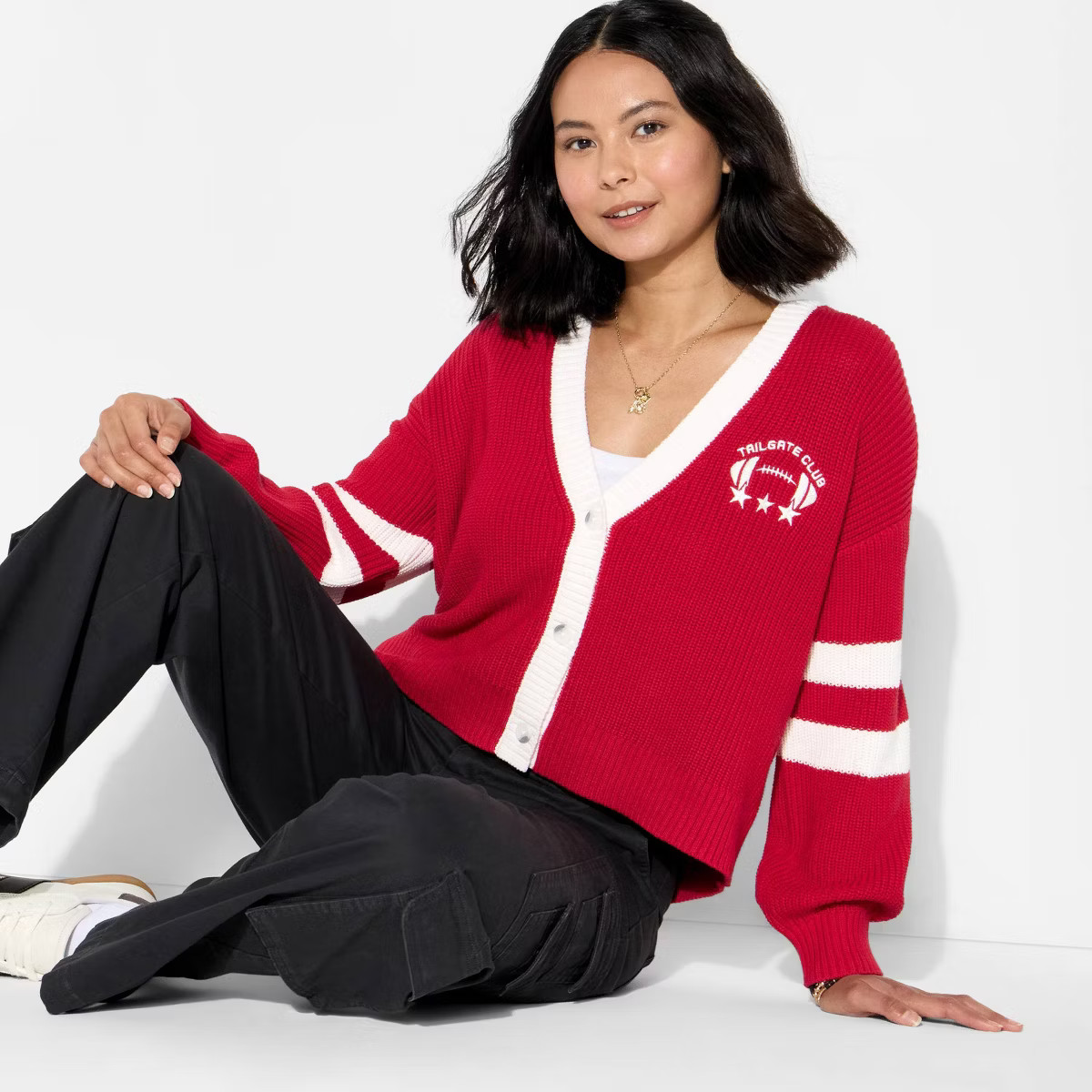 Women's Game Day V-Neck Button-Front Cardigan - Wild Fable™ | Target