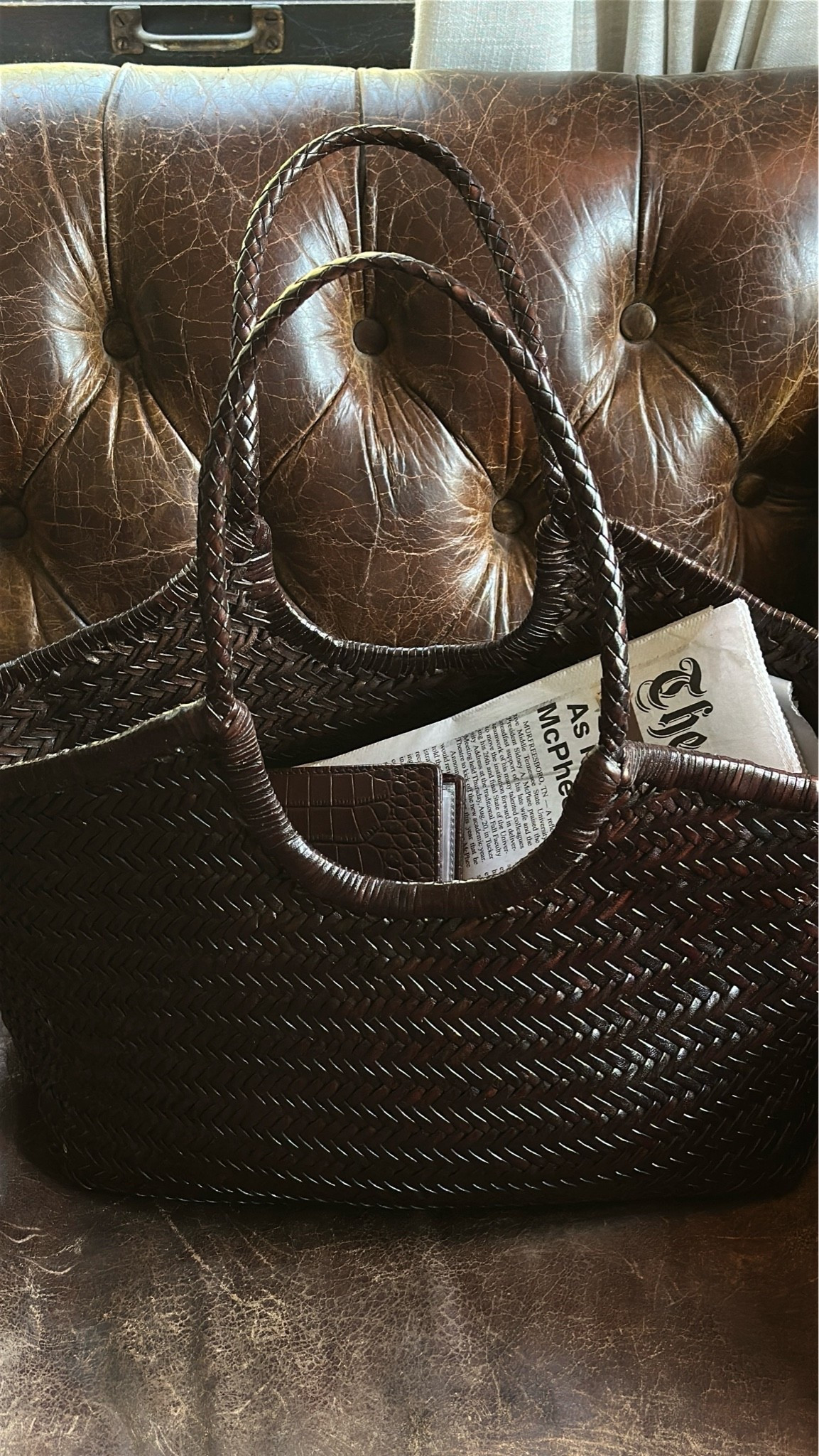 Gorgeous leather woven bag of my dreams! An affordable dragon diffusion dupe🤍 #leatherbag #dragondiffusiondupe #aestheticgirl