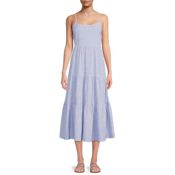 Beach Lunch Lounge Women's Adjustable Strap Tier Dress - Walmart.com | Walmart (US)