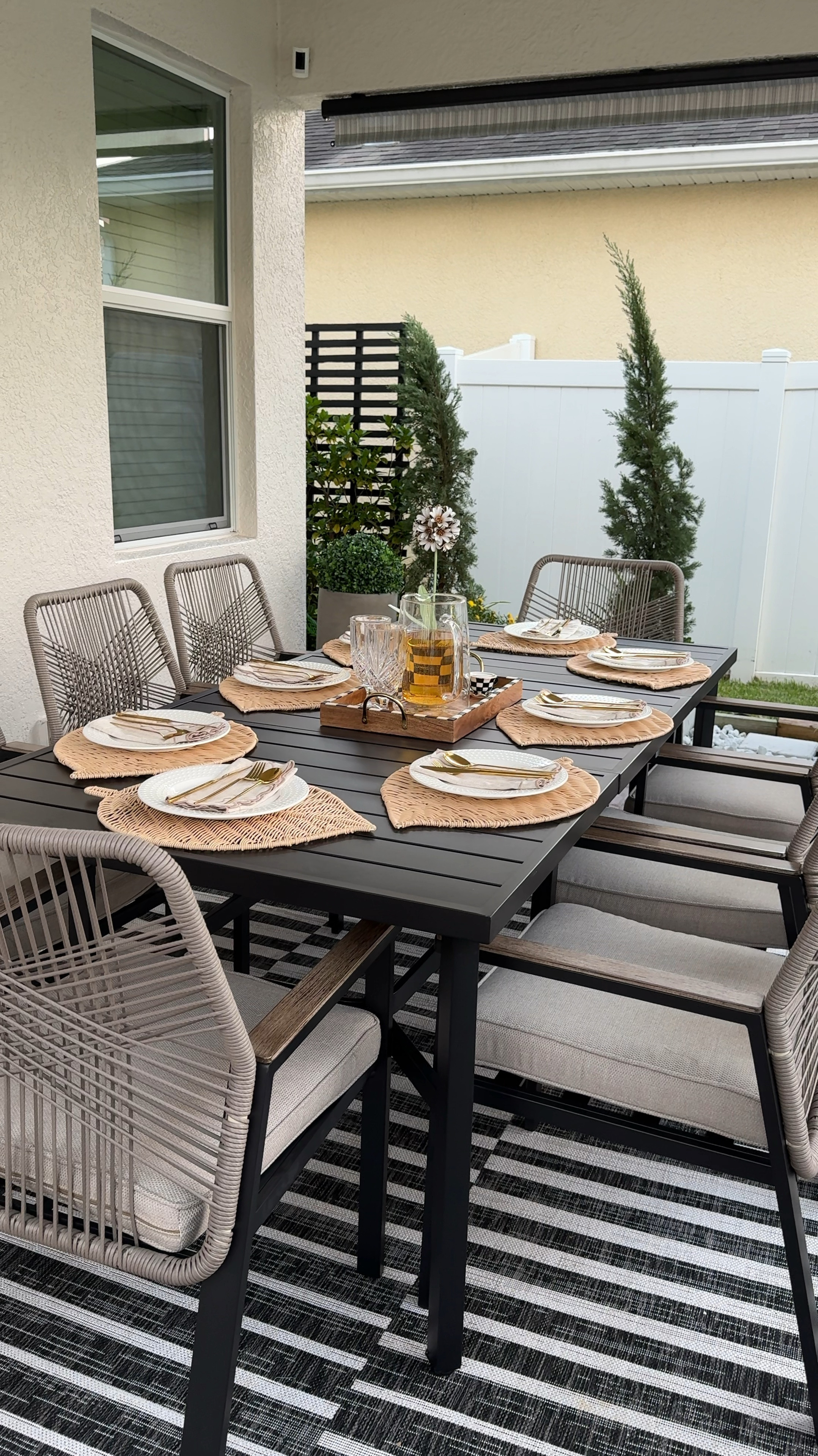 8 seat outdoor dining set 💕 Perfect patio table for hosting or large families 🥰 I love this amazon find! 

#LTKVideo #LTKFamily #LTKHome