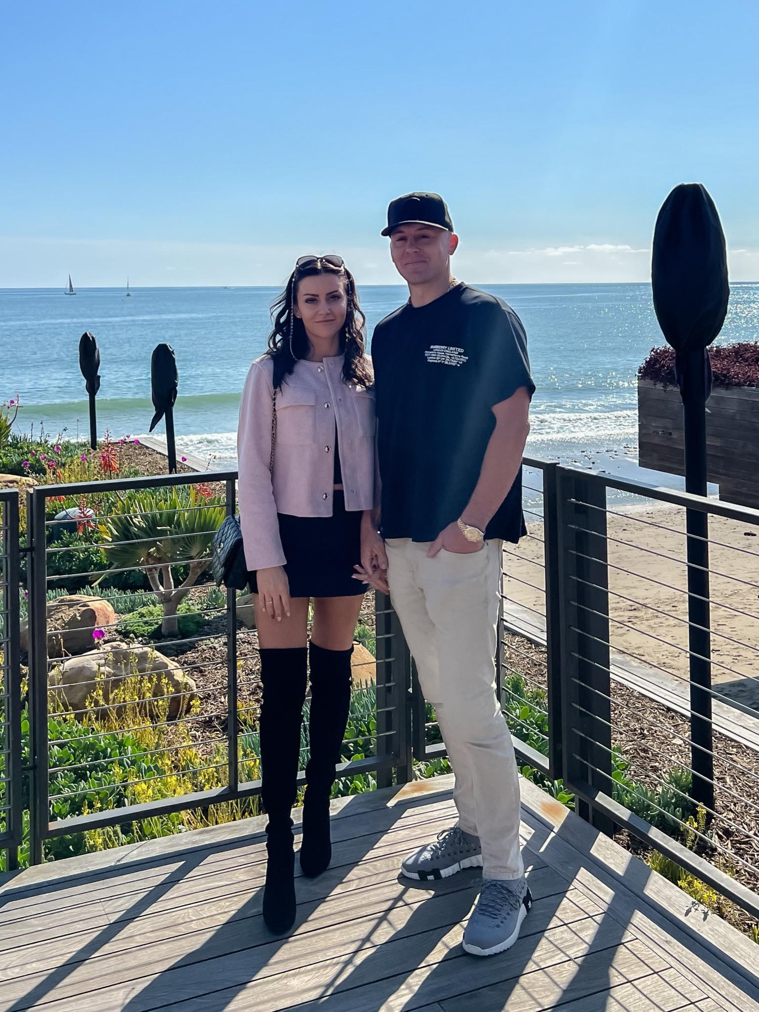 Nobu Malibu 🍣 lunch date 
Pink Jacket + skort current season Zara (Spring 2023 collection)
Sunglasses- chanel current season Square Sunglasses with chain
Boots- linked
Mens Sneakers- hermes 
Mens shirt- old season but similar linked

.
. 
Zara new 2023 spring collection / pink jacket blazer / skort / Highland Over The Knee Boot STUART WEITZMAN / knee high boots heeled boots / mens / Hermes sneakers / date / Los Angeles fashion style / LA California / what ti wear / chanel top handle bag 

#LTKSeasonal #LTKsalealert #LTKmens