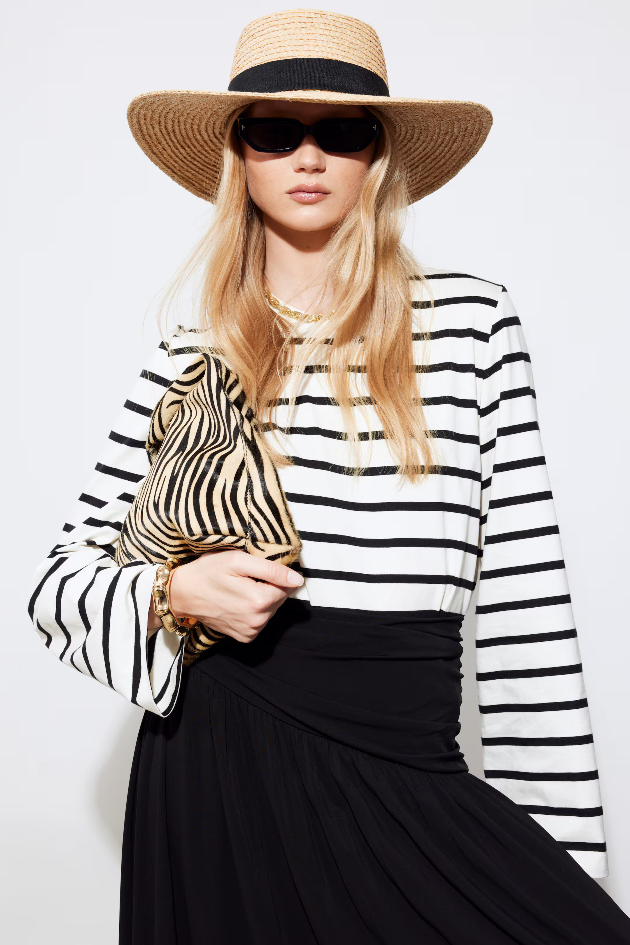 Grosgrain-Trimmed Raffia Hat | H&M (UK, MY, IN, SG, PH, TW, HK)