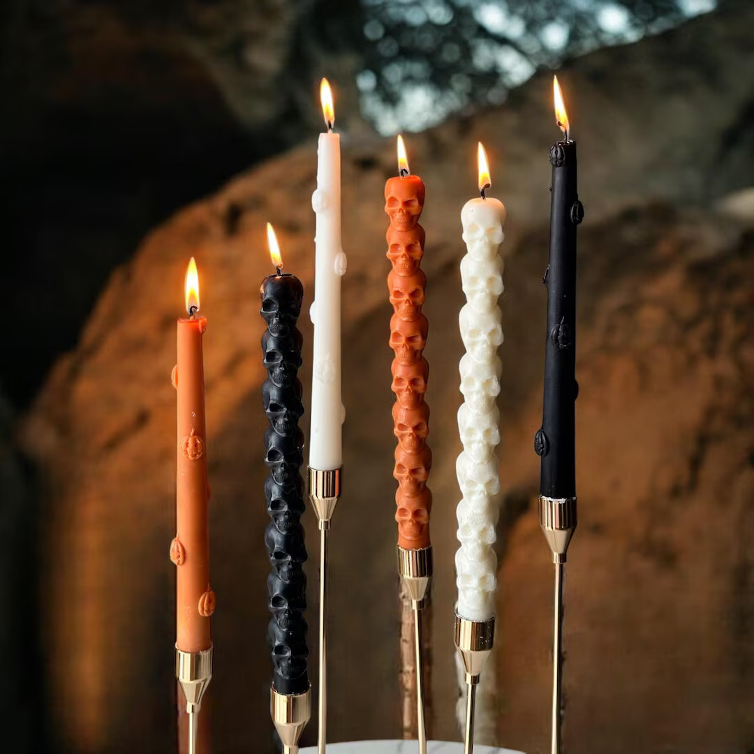 3D Skull Taper Candles,halloween Candle,skeleton Gothic Candle,skull Candle,creepy Christmas Gift... | Etsy (US)