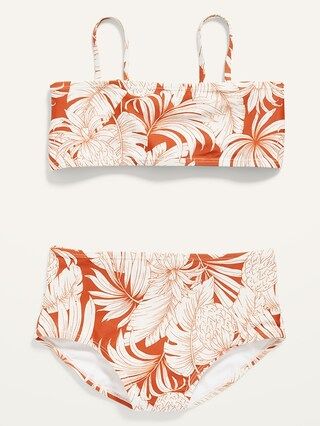 Printed Bandeau Bikini Swim Set for Girls | Old Navy (US)