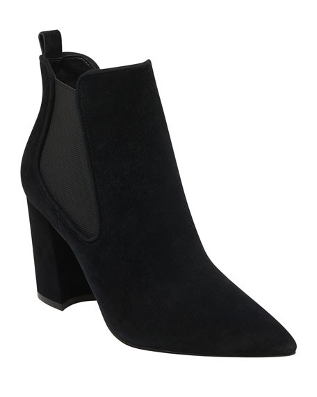Marc Fisher LTD Taci Suede Ankle Chelsea Booties | Neiman Marcus