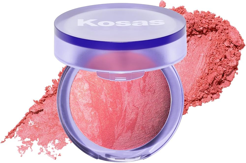 Kosas Blush Is Life Talc-Free Baked Powder Blush for Face, Warm Poppy Pink | Amazon (US)