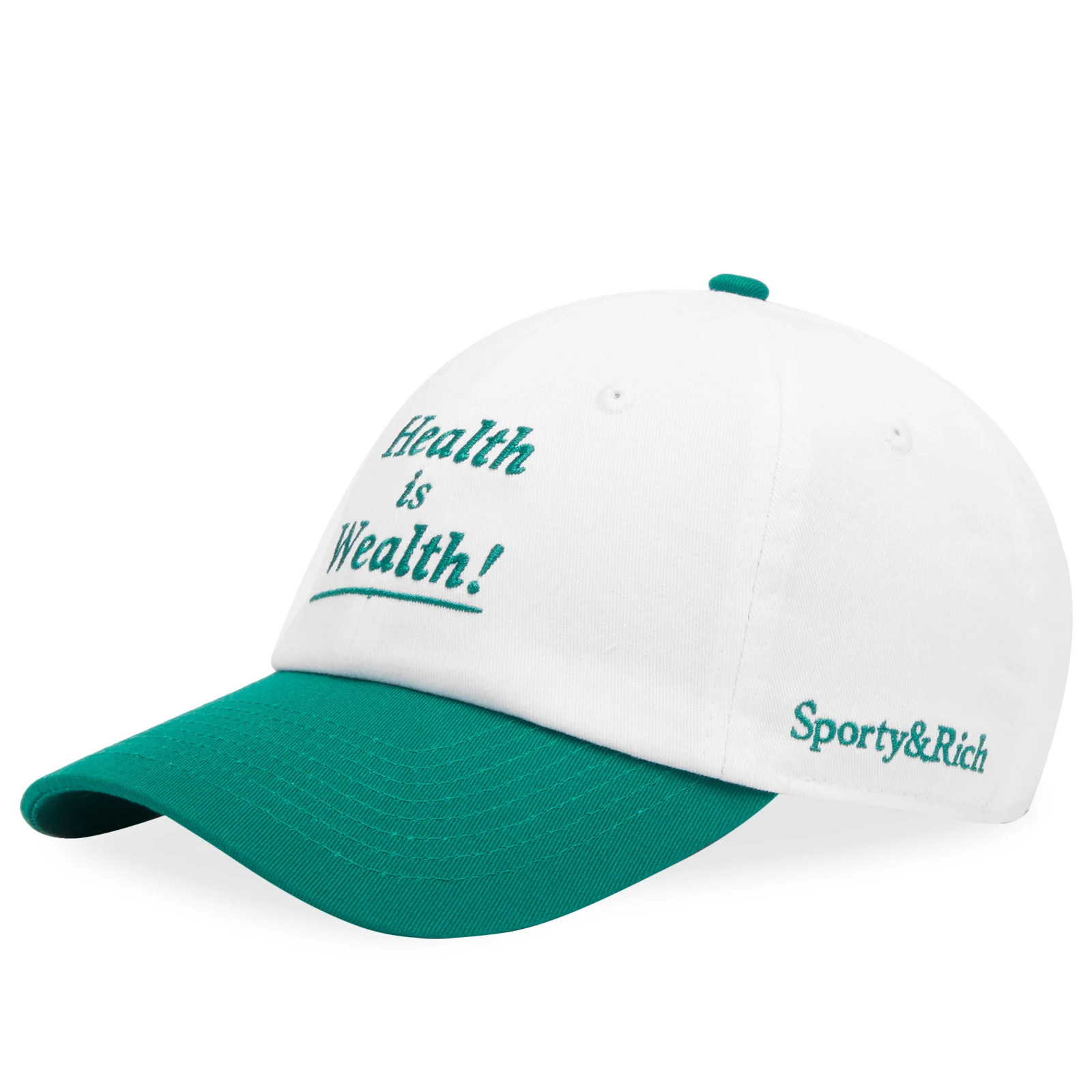 Sporty & Rich Women's Health Is Wealth Hat in White Alpine | END. Clothing