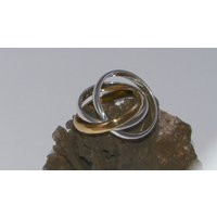 Hand Made in USA 925 Sterling Silver Interlocking Triple Band Rolling Ring Wedding One 14 K 1 Micron Gold Plate-Custom Size | Etsy (US)