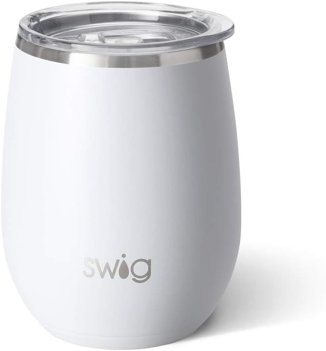 Swig Life 14oz Wine Tumbler with Lid, Stainless Steel, Dishwasher Safe, Stemless, Portable, Tripl... | Amazon (US)