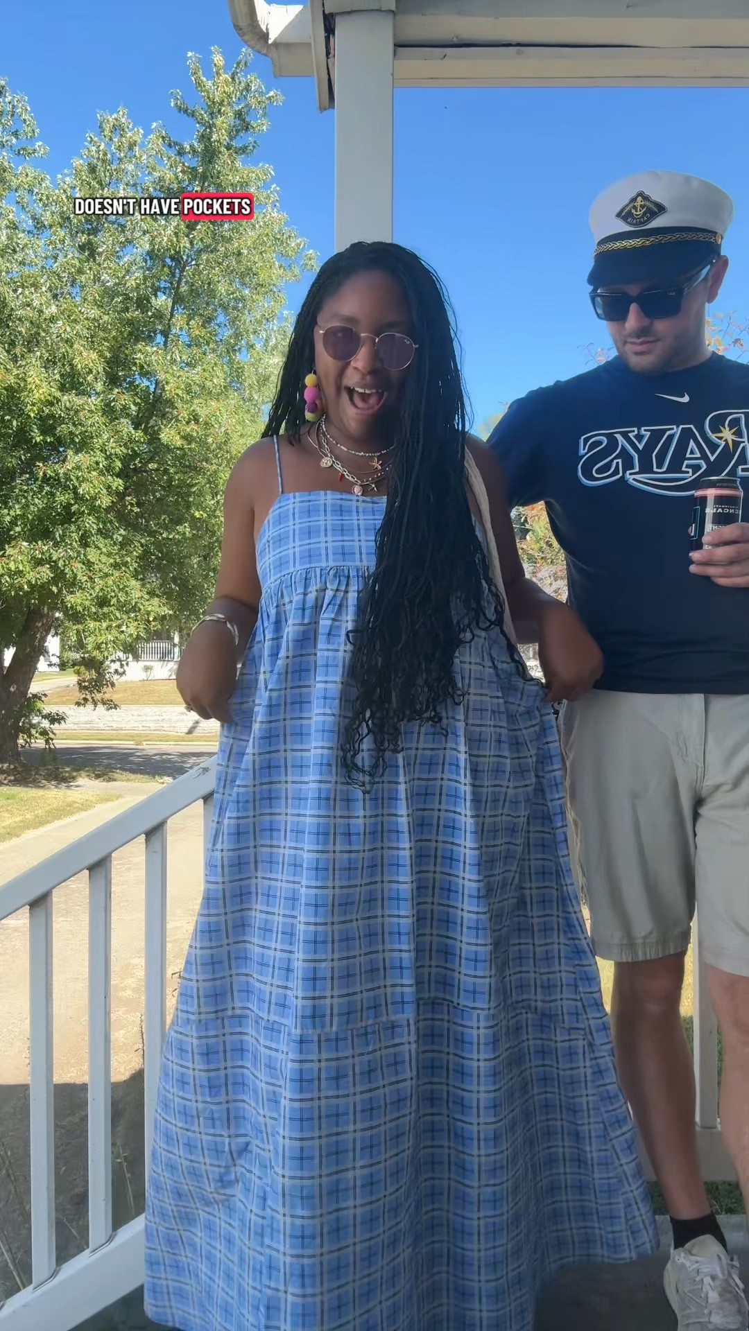 Asos blue plaid maxi dress 