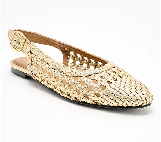 Seychelles Woven Leather Slingback Flats- Avalon - QVC.com | QVC