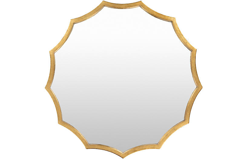 Dorinda Wall Mirror, Gold | One Kings Lane