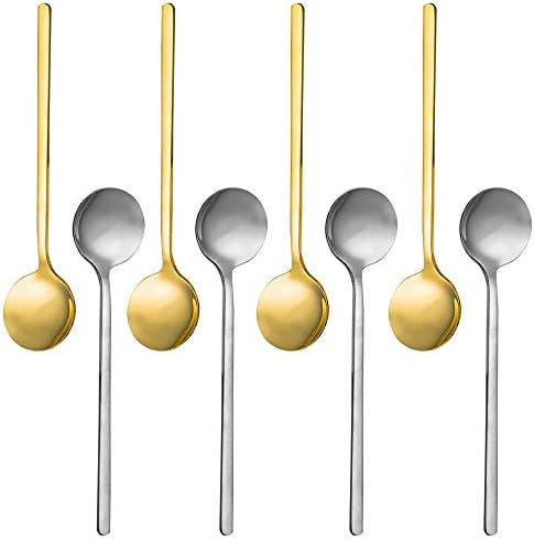 Pack of 8, Gold & Silver Plated Stainless Steel Espresso Spoons, findTop Mini Teaspoons Set for C... | Amazon (CA)