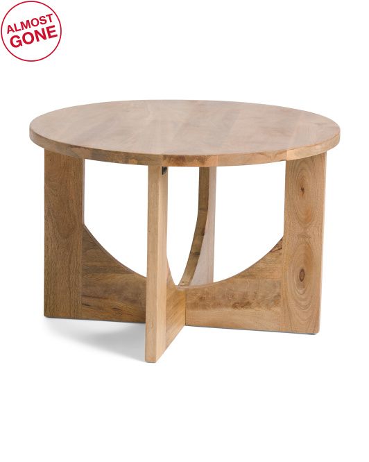 27in Round Wooden Coffee Table | TJ Maxx