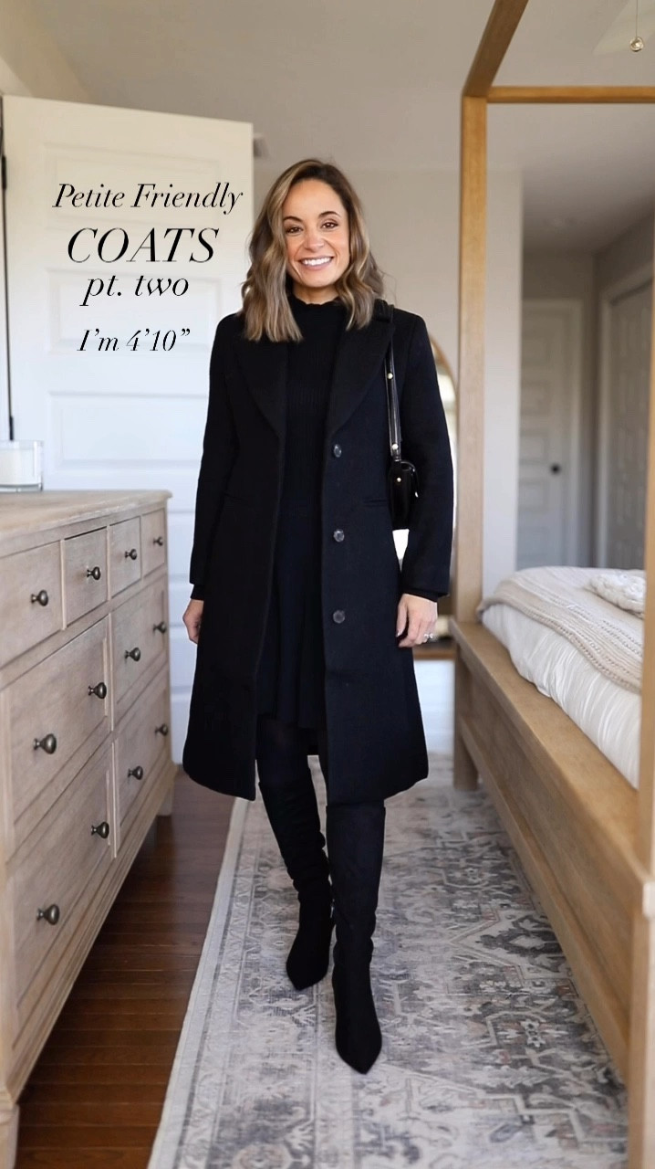 Petite-Friendly Coats 

J.Crew Stowe Parka: petite 00 - tts, fully lined with a removable hood and zip and button closure 
White sweater (quince): xs 
Jeans (j.crew): 24 - I chose regular sizing over petite for more length 
J.Crew Toscana Coat: petite 00 - tts, fully lined and warm with a zipper closure and stand collar. Shown in the link in gray 
Camel sweater (j.crew): xxs 
Black jeans (gap): petite 24 - tts, but long I’m wearing a heel here 
J.Crew Savoy Topcoat: petite 00 - lined and warm. Coat is a slim fit through the arms and shoulders so you may want to size up (I kept my true size) 
Black dress (gap): petite xs 
Tights (sheertex): xs 
All boots are tts 

My measurements for reference: 4’10” 105lbs bust, waist, hips 32”, 24”, 35” size 5 shoe. 25” inseam measurement to my ankle bone.


#LTKSeasonal