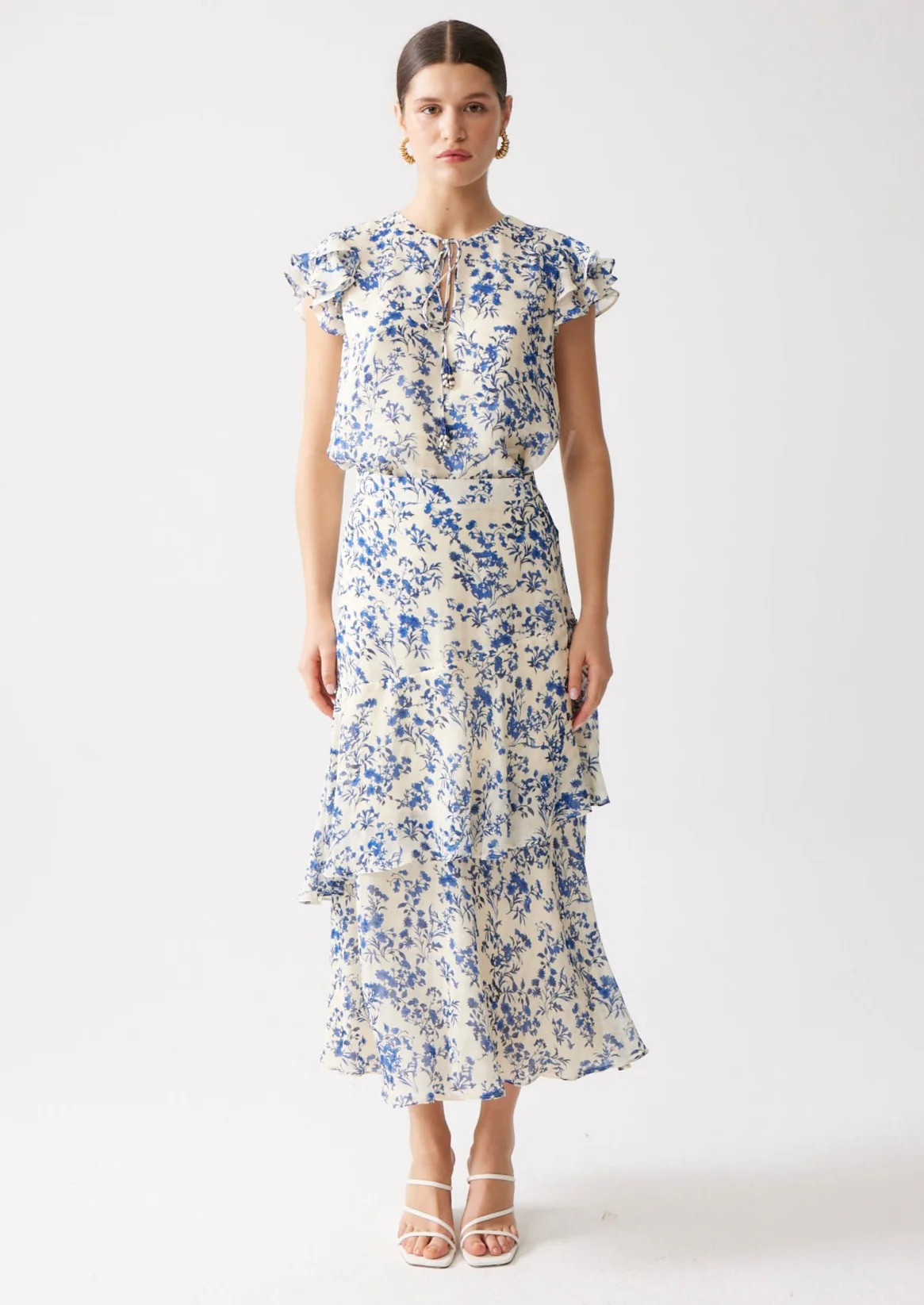 Remi Blue Floral Blouse/Skirt Set | Four and Twenty Sailors