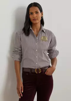 Lauren Ralph Lauren Relaxed Fit Striped Broadcloth Shirt | Belk